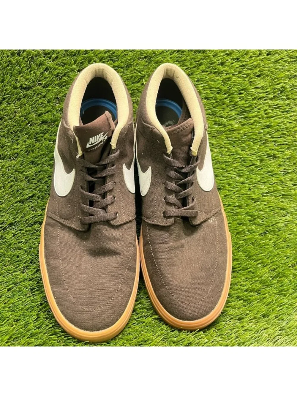 Nike SB Portmore 2 Solarsoft Mid Mens Size 10.5 Brown Athletic Shoes Sneakers
